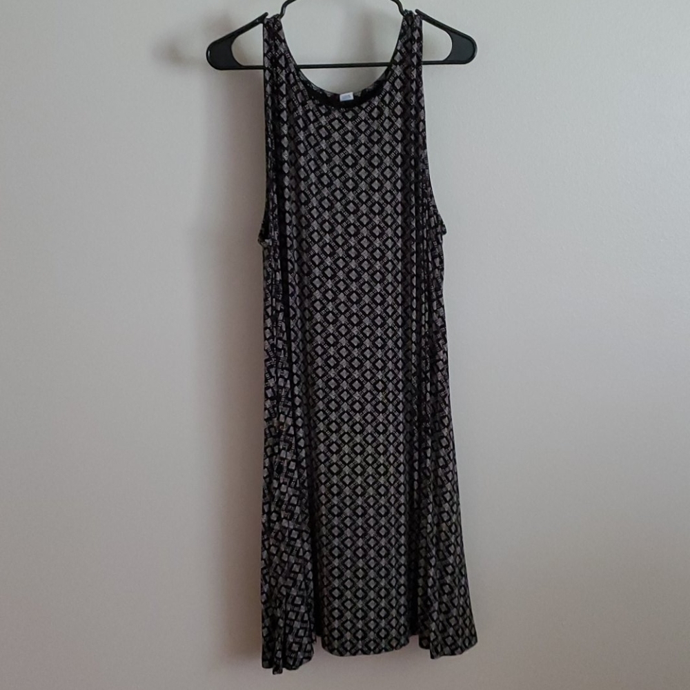 Black and white jersey dress